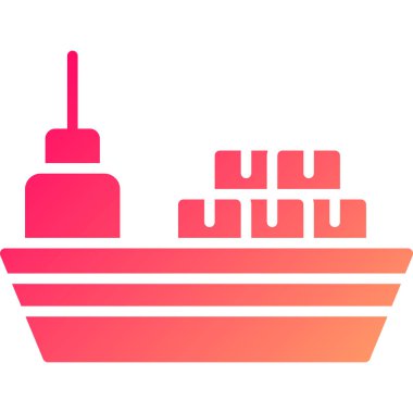 Gemi simgesi. Düz tasarım stili