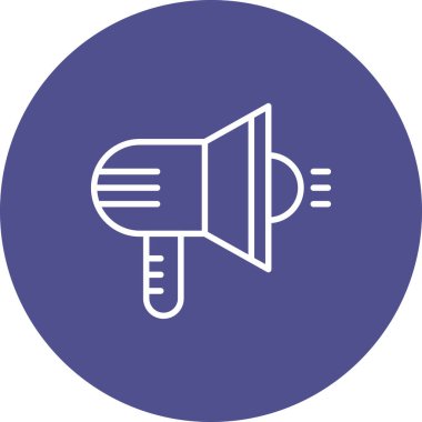 megafon basit simgesi, vektör çizim