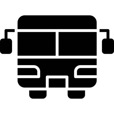 bus simgesi, vektör illüstrasyonu.