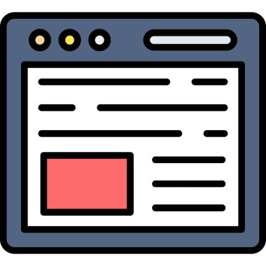 Tarayıcı internet sayfası simgesi - taslak biçimi