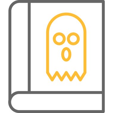 Cadılar Bayramı hayalet simgesi, vektör illüstrasyonu