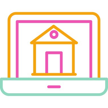 Ev simgesi vektör illüstrasyonu