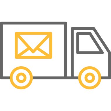 Bir posta simgesinin vektör illüstrasyonu