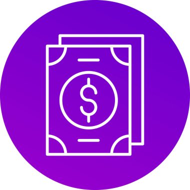 Vektör para simgesi çizimi