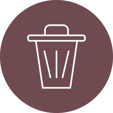 Çöp kutusu. Basit bir çizim. vektör