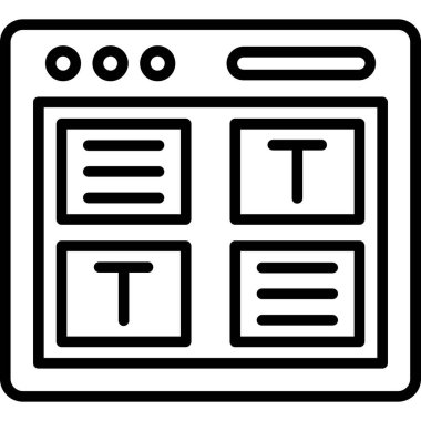 Tarayıcı simgesi. Beyaz arkaplanda izole edilmiş web tasarımı için web vektör simgesi