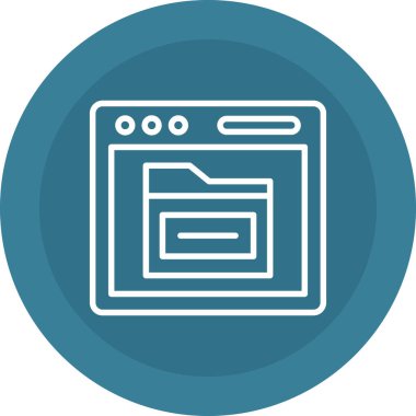 Tarayıcı Vektörü Şekil Simgesi Tasarımı