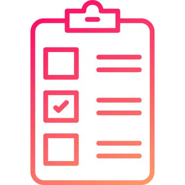 Kontrol listesi simgesi vektör illüstrasyonu