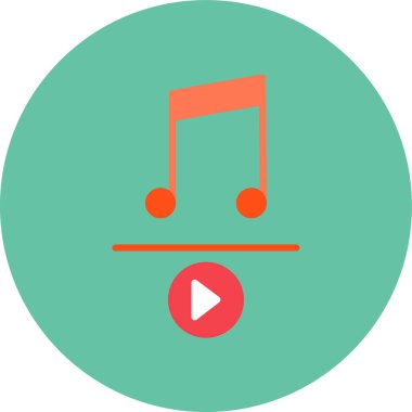 müzik çalar ikon vektör illüstrasyonu