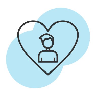 Kalp. Web simgesi basit illüstrasyon