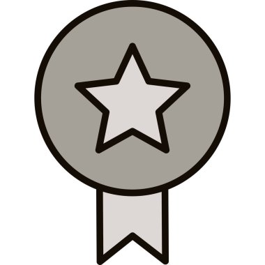 Ödülü rozet vektör simgesi