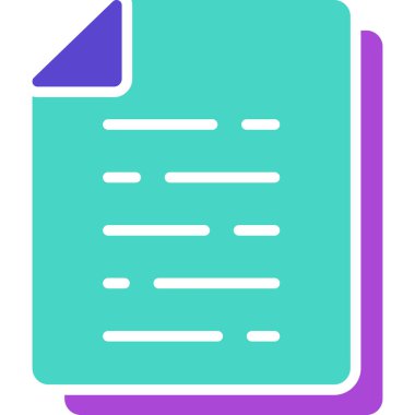 kağıt belge simgesi, modern basit vektör illüstrasyonu