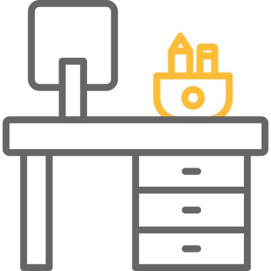 Kabine ikonu vektör illüstrasyonu