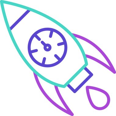 roket ikonu vektör illüstrasyonu