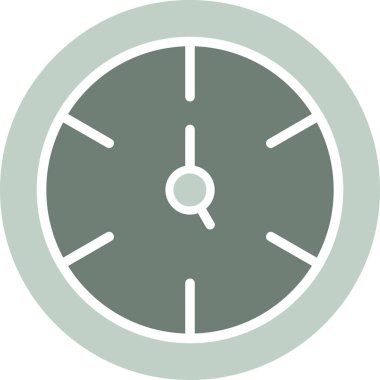 Saat vektör simgesi. Basit ve özet çizimi