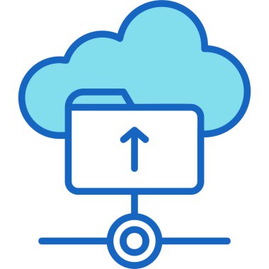 Bulut veri simgesi. Web için basit bulut veri vektör simgeleri çizimi