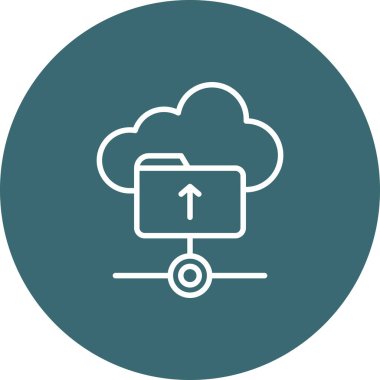 bulut hesaplama simgesi, vektör illüstrasyonu