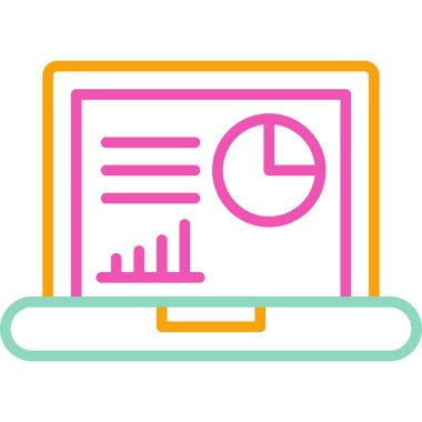 laptop grafik simgesi, vektör çizim ile