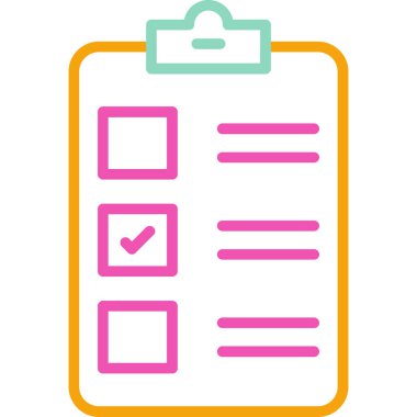 Kontrol listesi. Web simgesi basit illüstrasyon