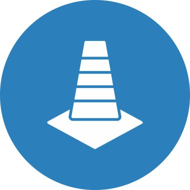 Trafik konisi simgesinin vektör illüstrasyonu