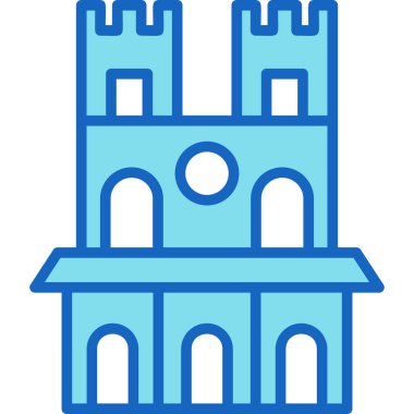 Bina. Web simgesi basit illüstrasyon