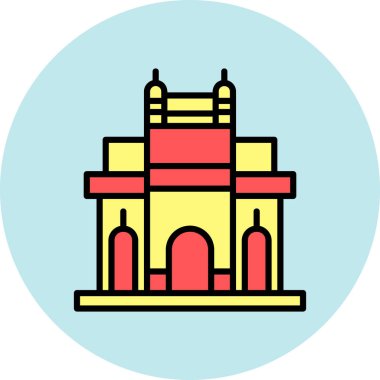 Bina. Web simgesi basit illüstrasyon