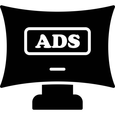 reklam simgesi vektör illüstrasyonu