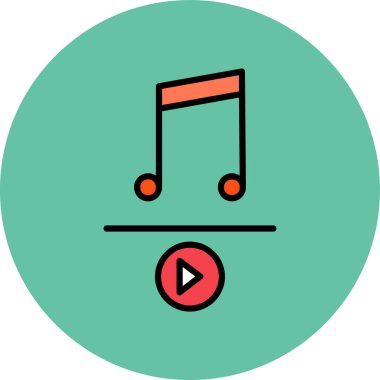 Müzik simgesinin vektör illüstrasyonu