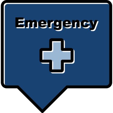 acil işaret simgesi vektör illüstrasyonu