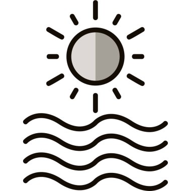 Güneş Simgesi Vektör illüstrasyonu