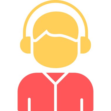 Kulaklık. Web simgesi basit illüstrasyon