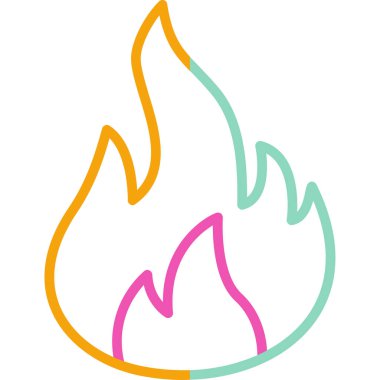 yanan ateş simgesi. vektör çizim