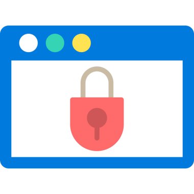 Tarayıcı Basit Vektör Simgesi İllüstrasyonu