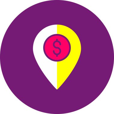 Vektör konumu simge illüstrasyonu