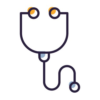 stetoskop tıbbi aracı izole edilmiş simge