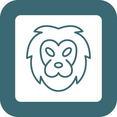 Aslan simgesinin vektör illüstrasyonu