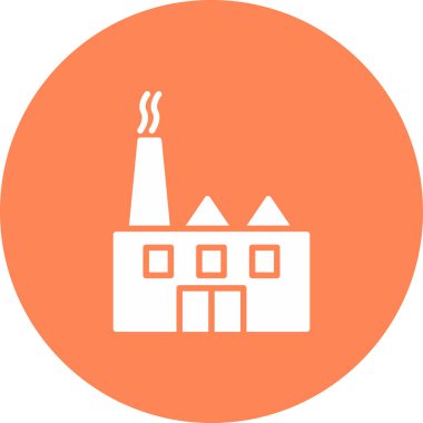 Fabrika ikonu. vektör illüstrasyonu