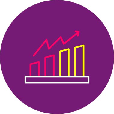 Çubuk grafik vektör glif simgesi