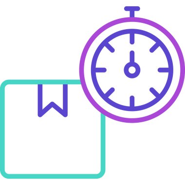 Saat. Web simgesi basit illüstrasyon