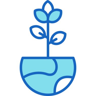 Bitki. Web simgesi basit illüstrasyon