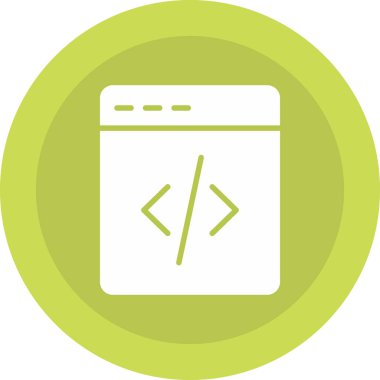 Kodlama. Web simgesi basit illüstrasyon