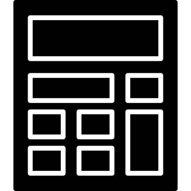 hesap makinesi simgesi, vektör illüstrasyonu