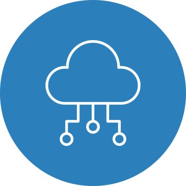 bulut vektörü simgesi modern basit illüstrasyon