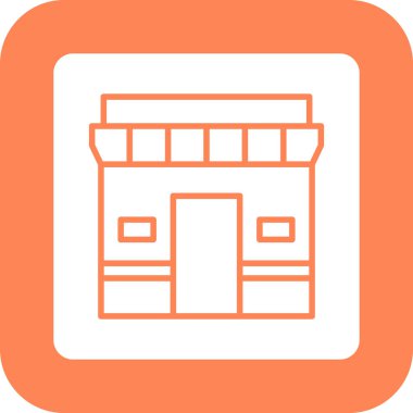 Dükkan. Web simgesi basit illüstrasyon
