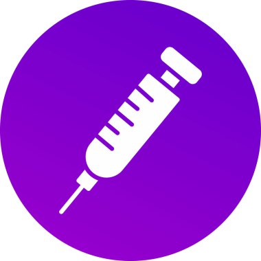 Şırınga web simgesi basit illüstrasyon