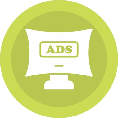 Düz stil reklam ikonu