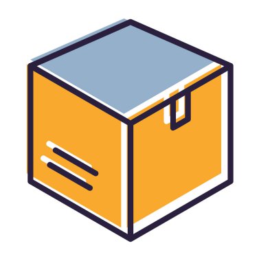 Kutu. Web simgesi basit illüstrasyon