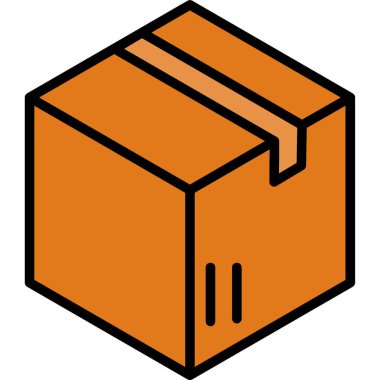 dağıtım kutusu simgesi - taslak biçimi