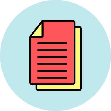 Belge. Web simgesi basit illüstrasyon