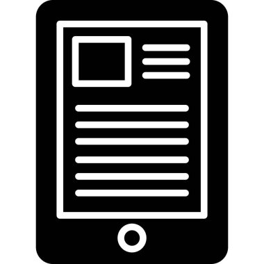 tablet. Web simgesi basit illüstrasyon